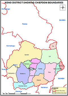 KONO DISTRICT MAP